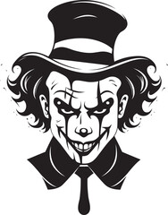 Haunted Harlequin Eerie Clown Icon Macabre Merriment Creepy Clown Symbol