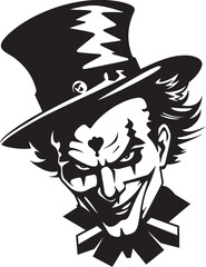 Sinister Sideshow Sinister Clown Symbol Icon Malevolent Merriment Eerie Clown Logo Design