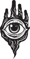 Demonic Observer Sinister Eyeball Emblem Sinful Surveillance Devils Grasp Logo