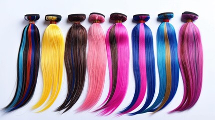 Multicolor straight tape in colorful remy human hair extensions