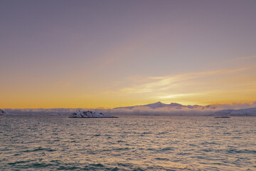 sunset over the sea