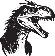 Rampaging Raptor Veloci Reptor Logo Icon Clawed Conqueror Dino Emblem Vector