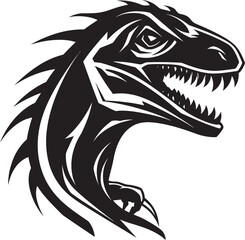 Sprinting Saurian Dino Symbol Design Stealthy Stalker Veloci Reptor Vector Logo