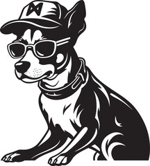 Bark and Roll Canine Vector Logo Design Woof on Wheels Skateboard Dog Icon Emblem