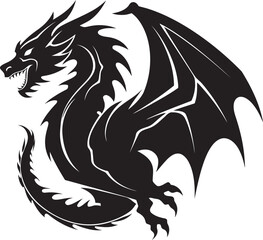 Eternal Enigma Full Body Dragon Vector Legendary Leviathan Dragon Logo Icon