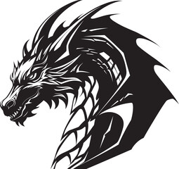 Cosmic Creature Full Body Dragon Symbol Vector Majestic Mythos Dragon Icon Design