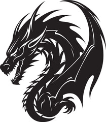 Draconic Majesty Full Body Dragon Emblem Dragons Domain Iconic Vector Logo Design