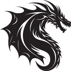 Majestic Mythos Full Body Dragon Logo Emblem Serpentine Sovereign Iconic Dragon Symbol