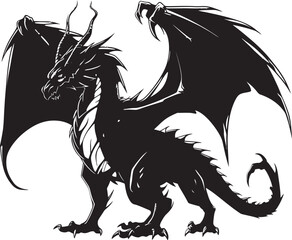 Roaring Protector Full Body Dragon Emblematic Design Ethereal Enigma Celestial Dragon Symbol Vector