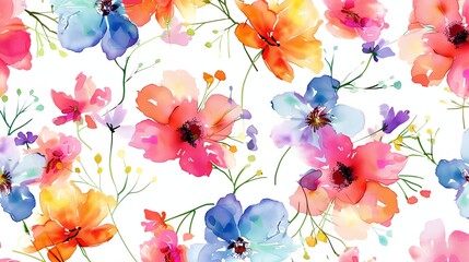 a watercolor painting of flowers on a white background - 784144256