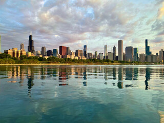 Photo of Chicago Skyline along the Lake