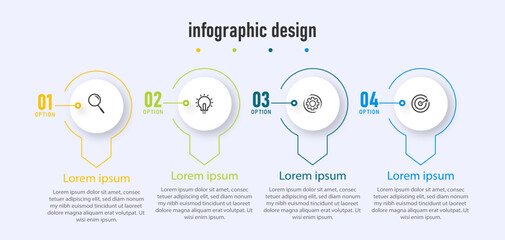 Infographics design circle arrow template. timeline with 3 steps, options. can be used for workflow diagram, info chart, web design. vector illustration.