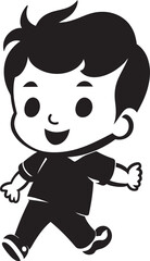 Happy Playmates Small Kid Emblem Sunny Spirits Vector Logo Design