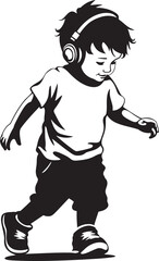 Playful Pranks Small Kid Icon Joyful Juveniles Vector Logo Design