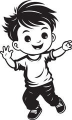 Sunny Sparklers Happy Child Symbol Playful Pranks Small Kid Icon