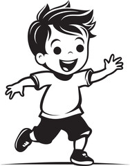 Tiny Tots Small Kid Icon Joyful Jester Vector Logo Design