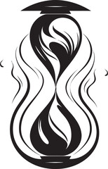 Inked Chrono Hourglass Emblem Icon Timeless Flow Vector Hourglass Logo