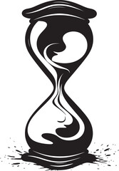 Eternal Flow Vector Hourglass Symbol Flowing Inkwell Hourglass Logo Design