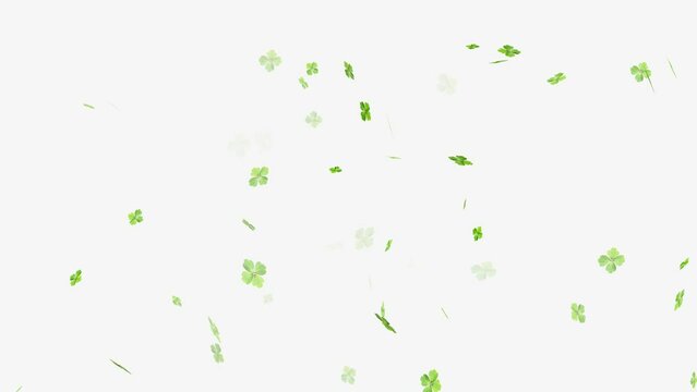 st Patrick's Day With clover leaves Seamless Background. Four leaf clover flying background,
Falling Four Leaf Clovers animation,