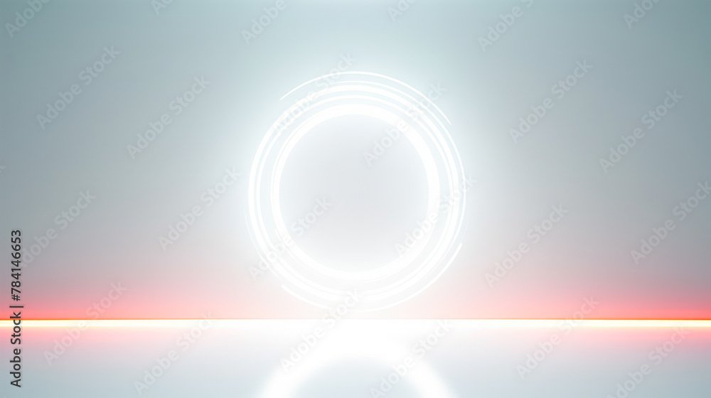 Canvas Prints neon dreams: a modern abstract art light background with minimal is glowing on white light backdrop