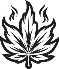 Kush Kingdom Vector Marijuana Leaf Iconic Design Herb Harmony Herbal Symbolic Emblem