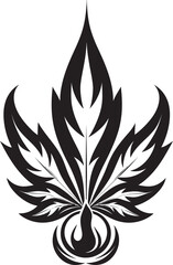 Pot Palace Cannabis Leaf Icon Emblematic Ganja Genesis Vector Marijuana Leaf Symbol Design