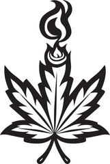Kush Kingdom Cannabis Leaf Iconic Design Herbal Harmony Vector Marijuana Leaf Emblematic Emblem