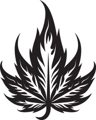 Green Glamour Cannabis Emblematic Emblem Stoner Sanctuary Herbal Logo Design