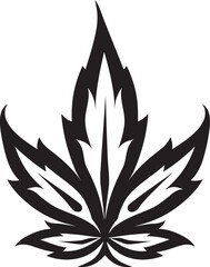 Kush Kingdom Vector Marijuana Leaf Symbol Emblem Herb Harmony Cannabis Icon Design