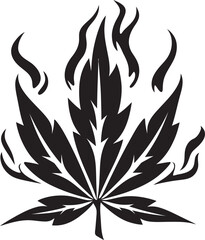 Leaf Legacy Herbal Iconic Design Green Glamour Vector Marijuana Leaf Emblem Symbol