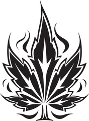 Chronic Charm Herbal Emblematic Emblem Dank Dynasty Vector Marijuana Leaf Symbolic Emblem