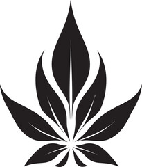 Herbal Harmony Vector Cannabis Logo Design Ganja Genesis Leaf Symbolic Emblem