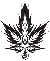 Serene Herb Cannabis Emblematic Emblem Evergreen Elixir Vector Marijuana Leaf Symbol Design