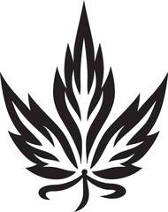 Heavenly Herb Leaf Vector Symbol Tranquil Twist Marijuana Emblematic Icon