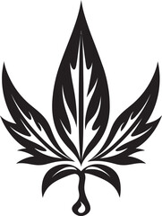 Tranquil Twist Marijuana Emblematic Icon Blissful Botanicals Vector Cannabis Leaf Emblem