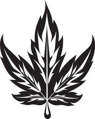 Natures Nursery Cannabis Emblematic Symbol Heavenly Herb Vector Marijuana Leaf Icon Emblem