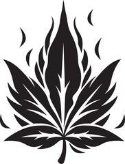 Serene Herb Cannabis Emblematic Emblem Leafy Luxe Vector Cannabis Emblem