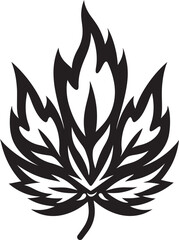 Ganja Glory Cannabis Symbolic Emblem Bud Bounty Vector Marijuana Leaf Icon