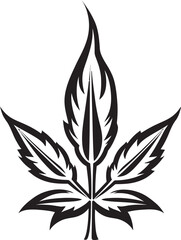 Kush Kingdom Vector Marijuana Leaf Symbol Tranquil Twist Marijuana Emblematic Icon