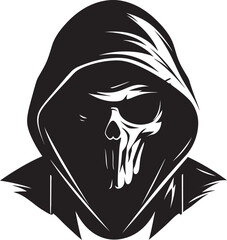 Dark Shades Reaper Vector Sunglasses Logo Grim Gaze Reaper Symbolic Design