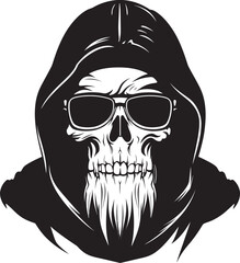 Shadow Shades Vector Logo Design Reaper Chic Grim Reaper Symbolic Emblem