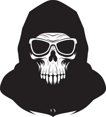 Reaper Chic Sunglasses Vector Design Grim Shades Sunglasses Logo with Reaper Symbol