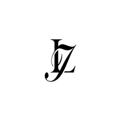 Initial Mixed Letter Logo. Logotype design. Simple Luxury Black Flat Vector LI
