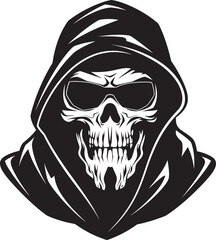 Shadowy Styling Sunglasses Reaper Icon Cool Specter Grim Vector Symbol