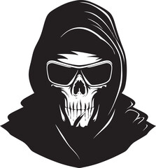 Dark Shades Grim Sunglasses Emblematic Design Shade of Death Grim Vector Symbol