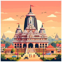 Shri Jagannath Temple, Odisha  - obrazy, fototapety, plakaty