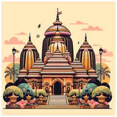 Shri Jagannath Temple, Odisha - obrazy, fototapety, plakaty