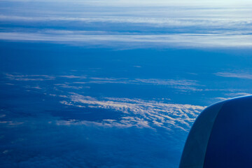 Copenhagen, Denmark - aerial cloudscape at sunrise