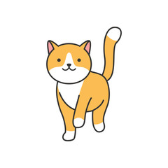 cute cat cartoon vector illustration.