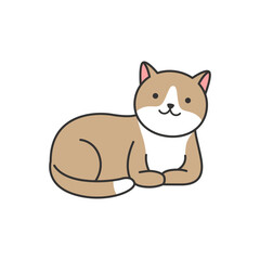 cute cat cartoon vector illustration.